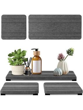 Diatomite Stone Sink Tray Fast Dry Soap Sponge Water Absorbing Coasters Kitchen